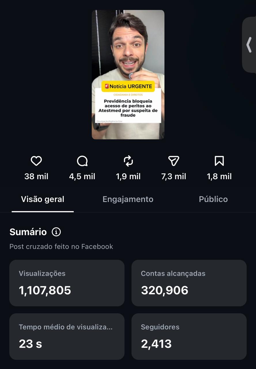 Print de post com 1,1 milhão de visualizações
